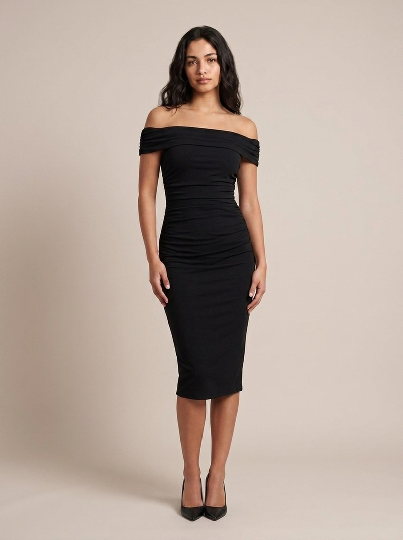 Diana — Vestido Bodycon de Ombros Descidos, Aurora Lisboa