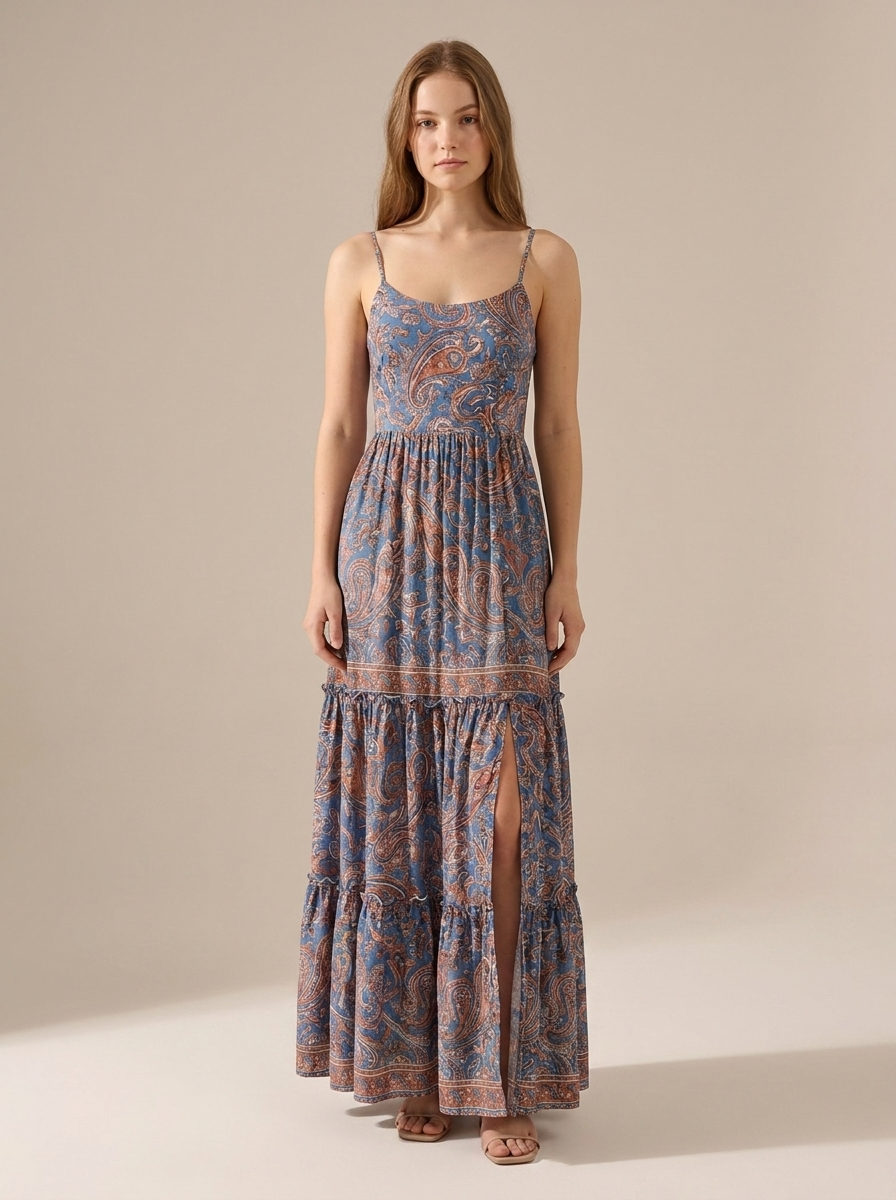 Mariana — Vestido Boho de Folhos em Camadas