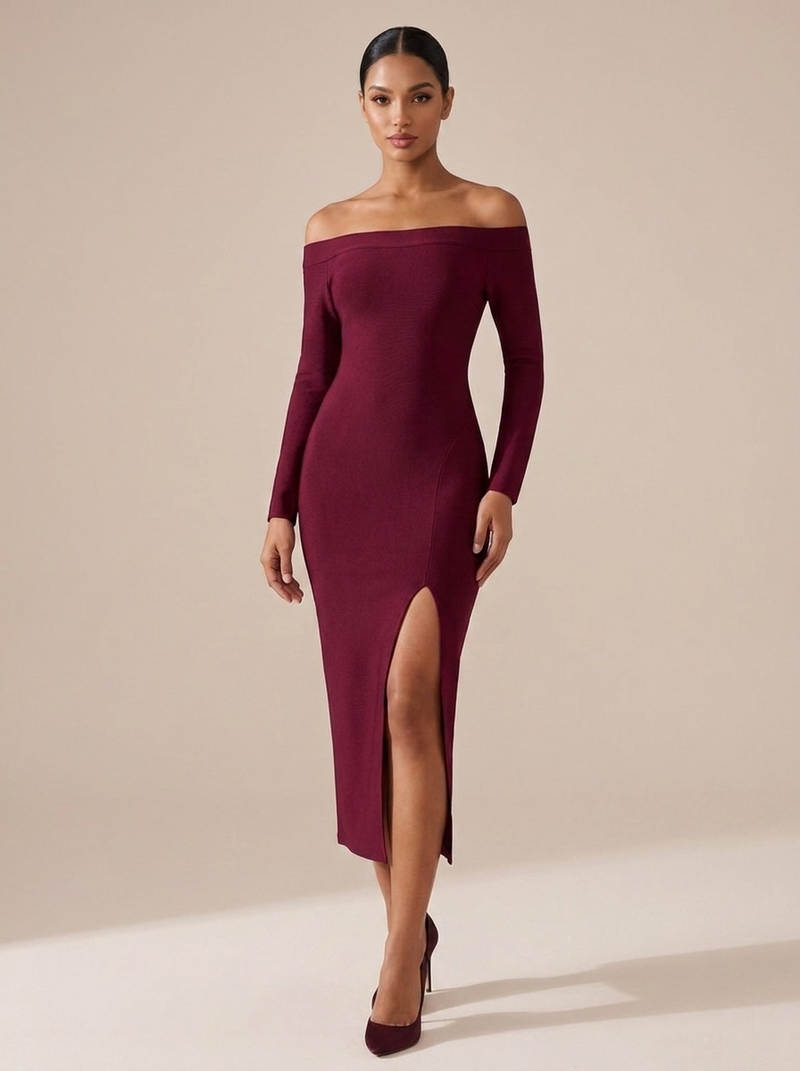 Rita — Vestido Bandage de Ombros de Fora, Aurora Lisboa