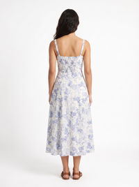 Beatriz — Vestido Midi Floral com Corset