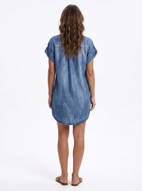 Joana — Vestido Camisa de Ganga Azul