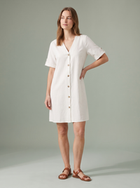 Helena — Vestido Camiseiro em Algodão e Linho