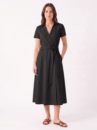 Margarida — Vestido Cruzado com Cinto e Gola