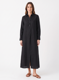 Leonor — Vestido Camiseiro Comprido em Linho