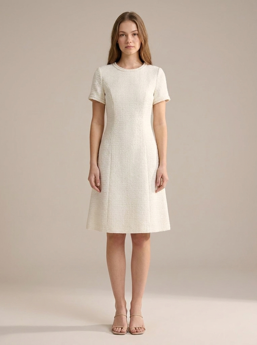 Mariana — Vestido Tweed com Botões