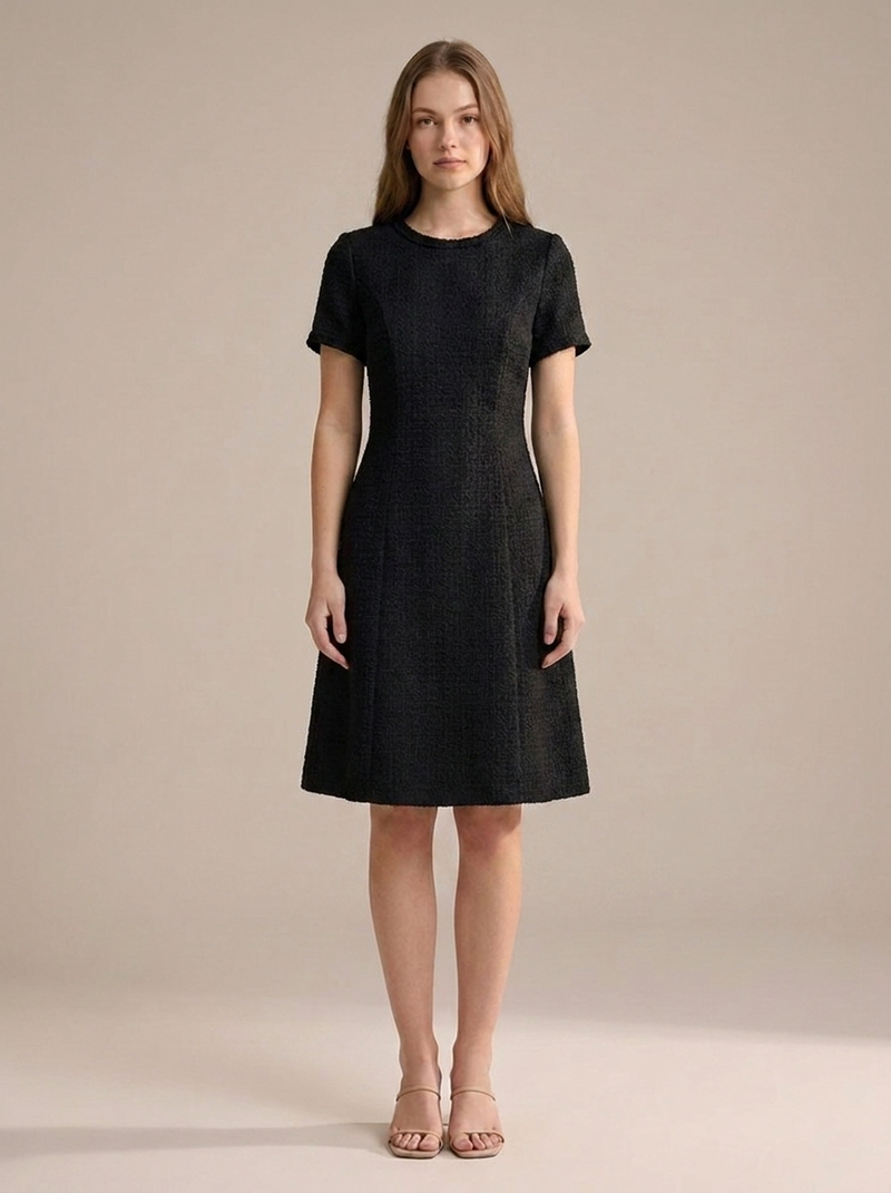 Mariana — Vestido Tweed com Botões