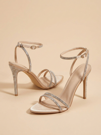 Sandália Stiletto com Cristais