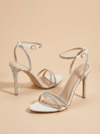 Sandália Stiletto com Cristais