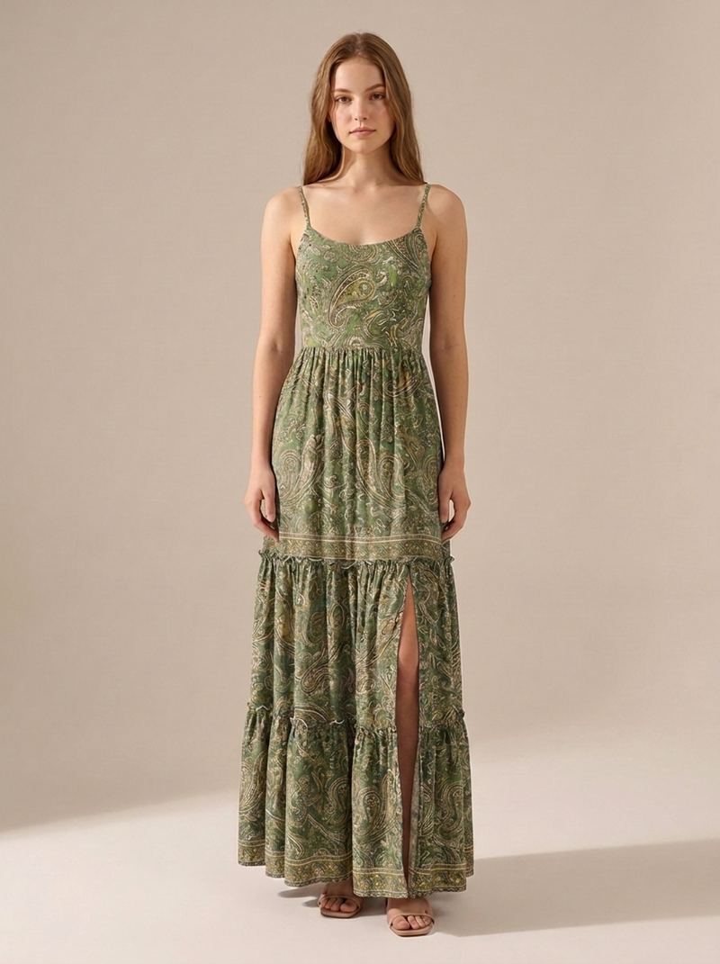 Mariana — Vestido Boho de Folhos em Camadas