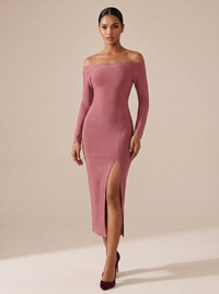 Rita — Vestido Bandage de Ombros de Fora